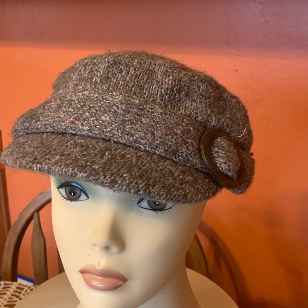Scala Tweed Cabbie Baker Boy hat